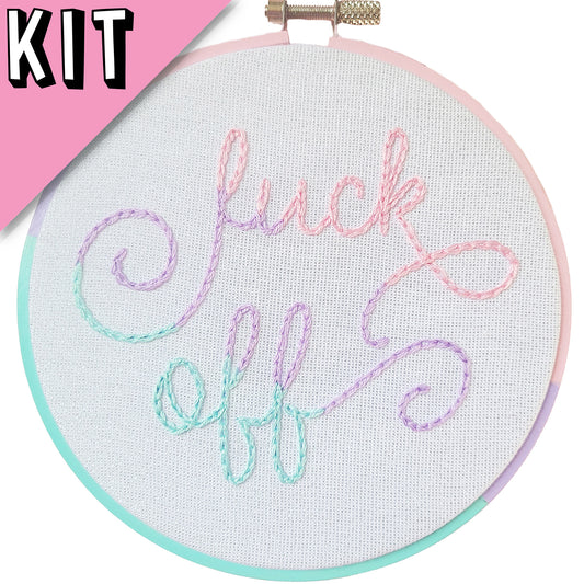 5" Fuck Off Embroidery Kit - Beginner