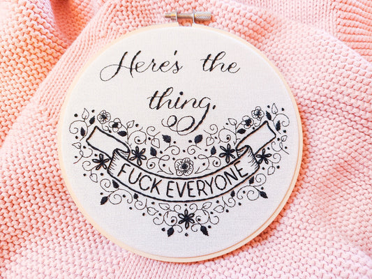 6" My Favorite Murder Embroidery Kit - Beginner Friendly