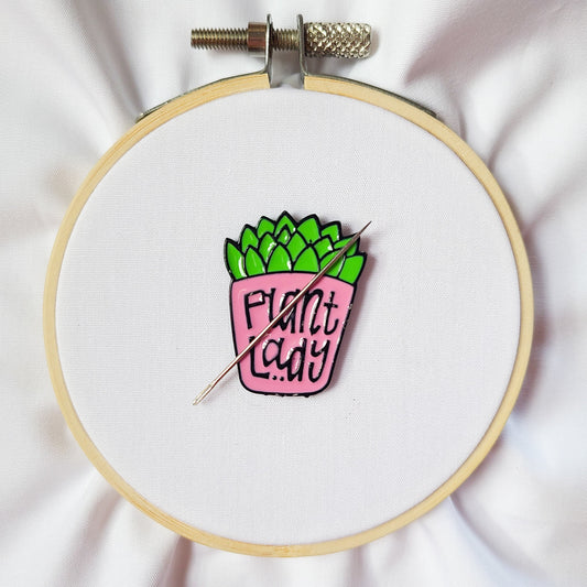 Plant Lady Needle Minder for Hand Embroidery