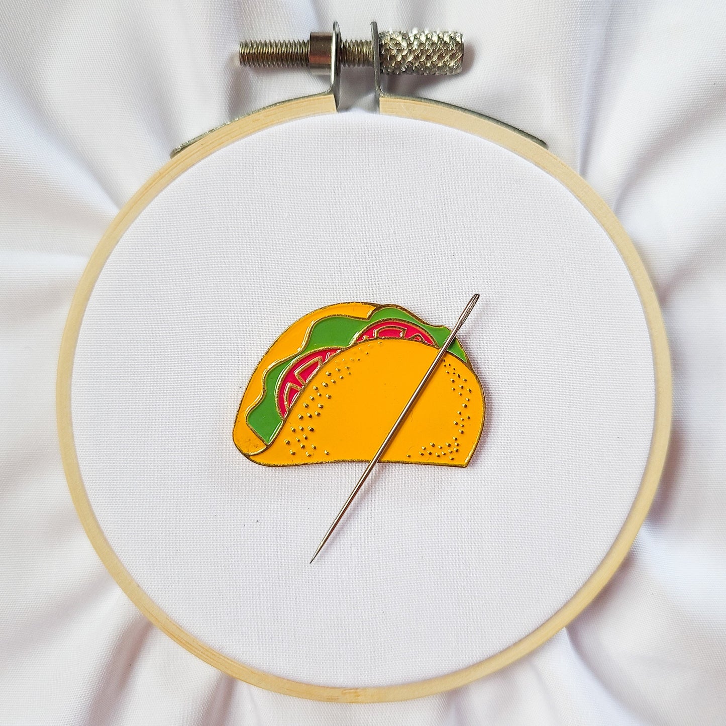 Taco Needle Minder for Hand Embroidery