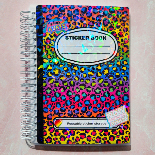 Lisa Frank Composition Reusable Sticker Storage Book, 5 x 7