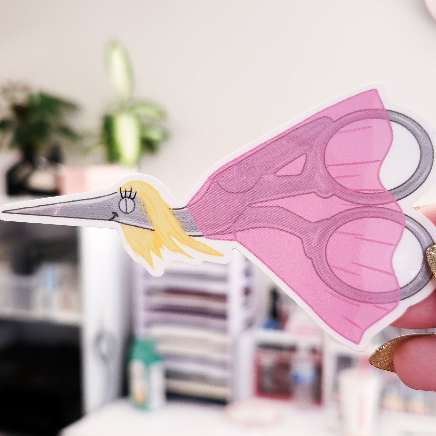 Bird Scissors Sticker – Kat French Design