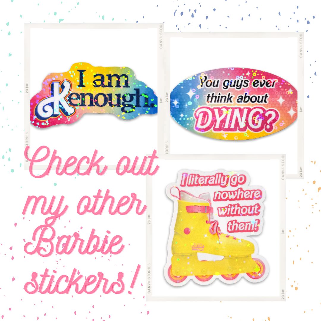 I am Kenough Barbie Movie Sticker, 3 x 1.5 in.