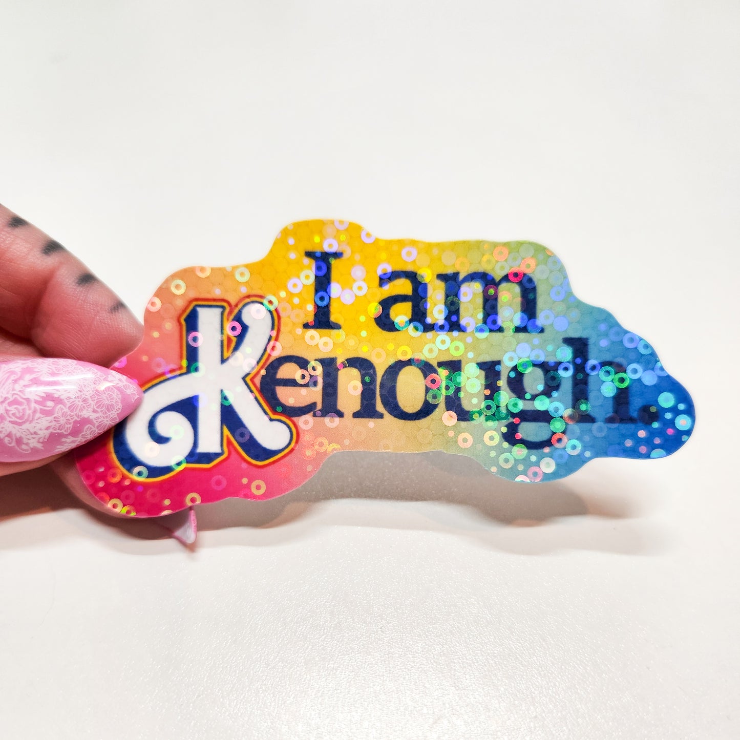 I am Kenough Barbie Movie Sticker, 3 x 1.5 in.
