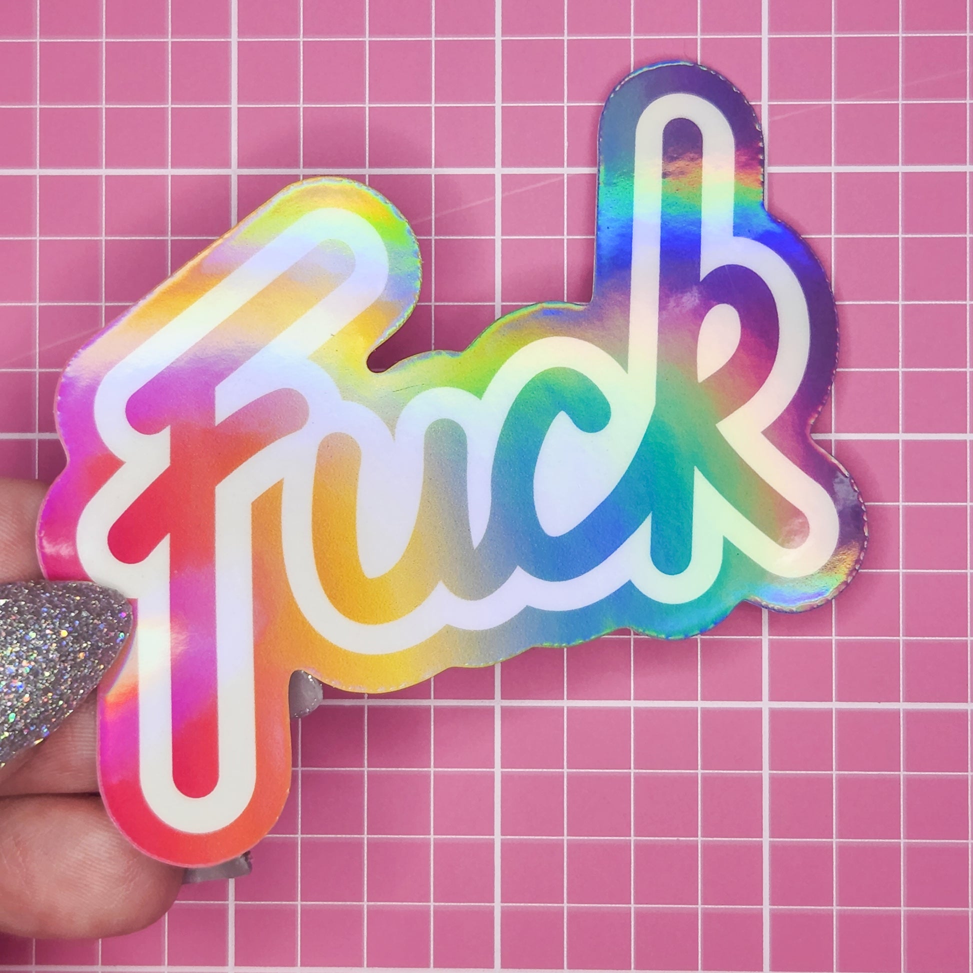 Lisa Frank Inspired Holographic Starbucks Sticker, 3in. – Pretty