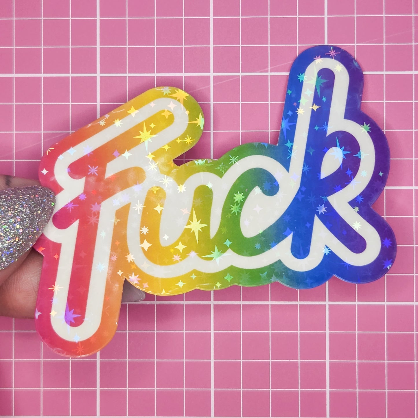 Lisa Frank Inspired Holographic Starbucks Sticker, 3in. – Pretty Rude  Embroidery