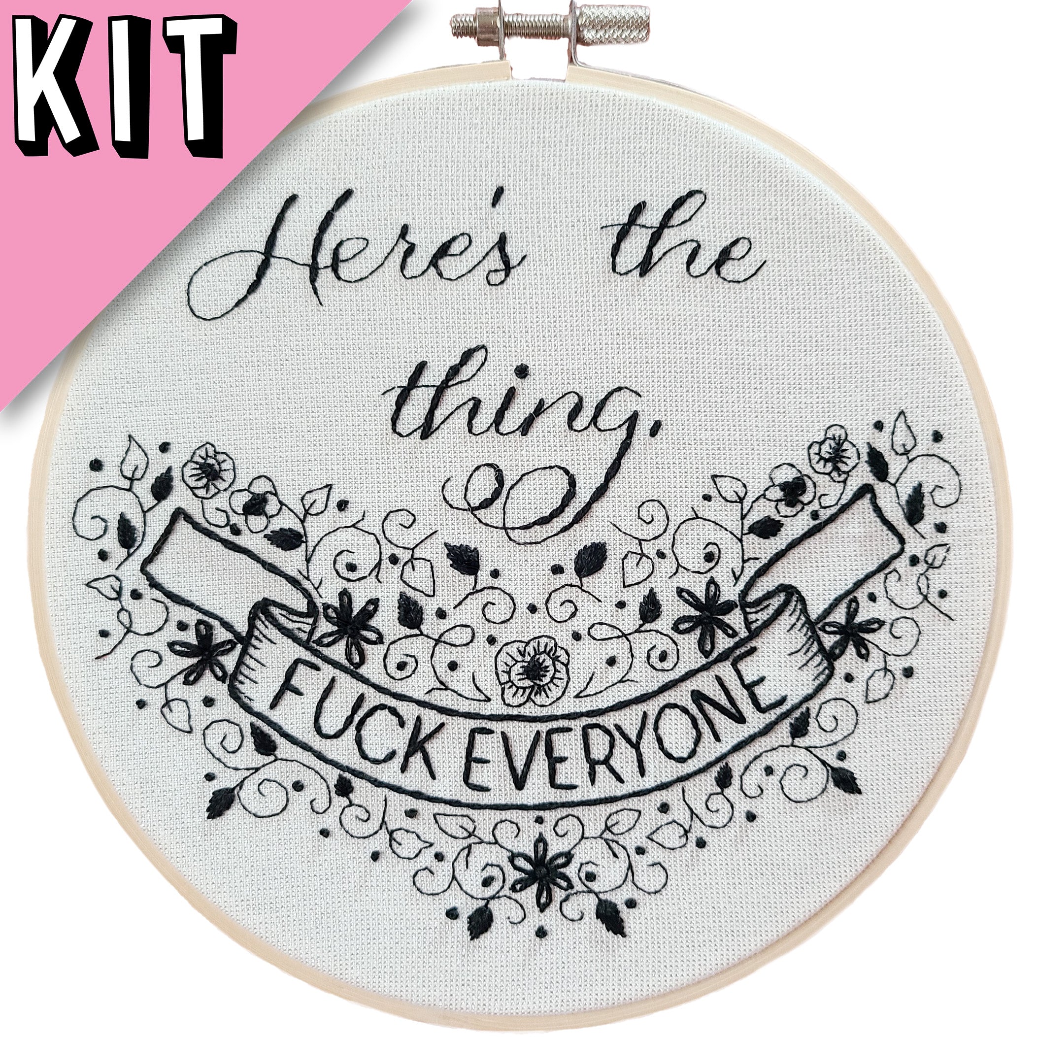 6 My Favorite Murder Embroidery Kit - Beginner Friendly – Pretty Rude  Embroidery