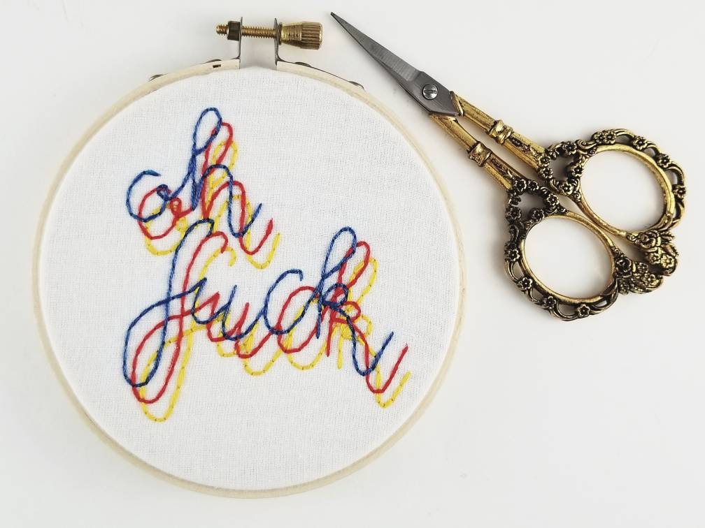 Primary Colors oh fuck Embroidery Kit - Beginner – Pretty Rude