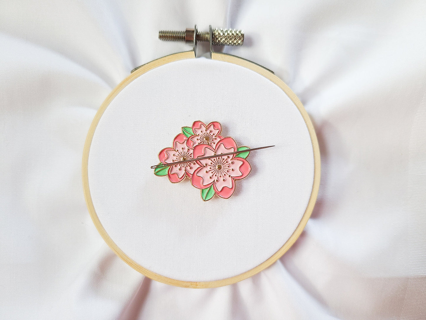 Flower Needle Minder for Hand Embroidery